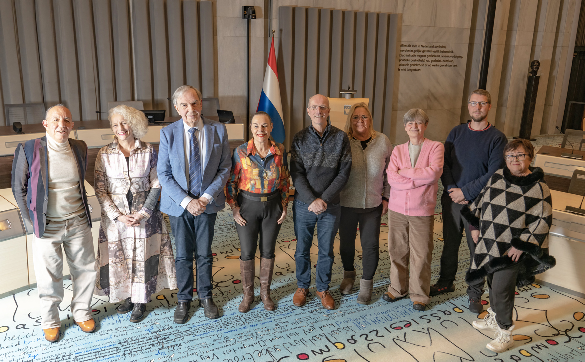 Groepsfoto van de kandidaten van BurgerBelang Arnhem 2026